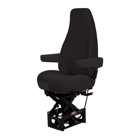 Bostrom Seat, High-Back, Steel Rail, Black 2339177-550